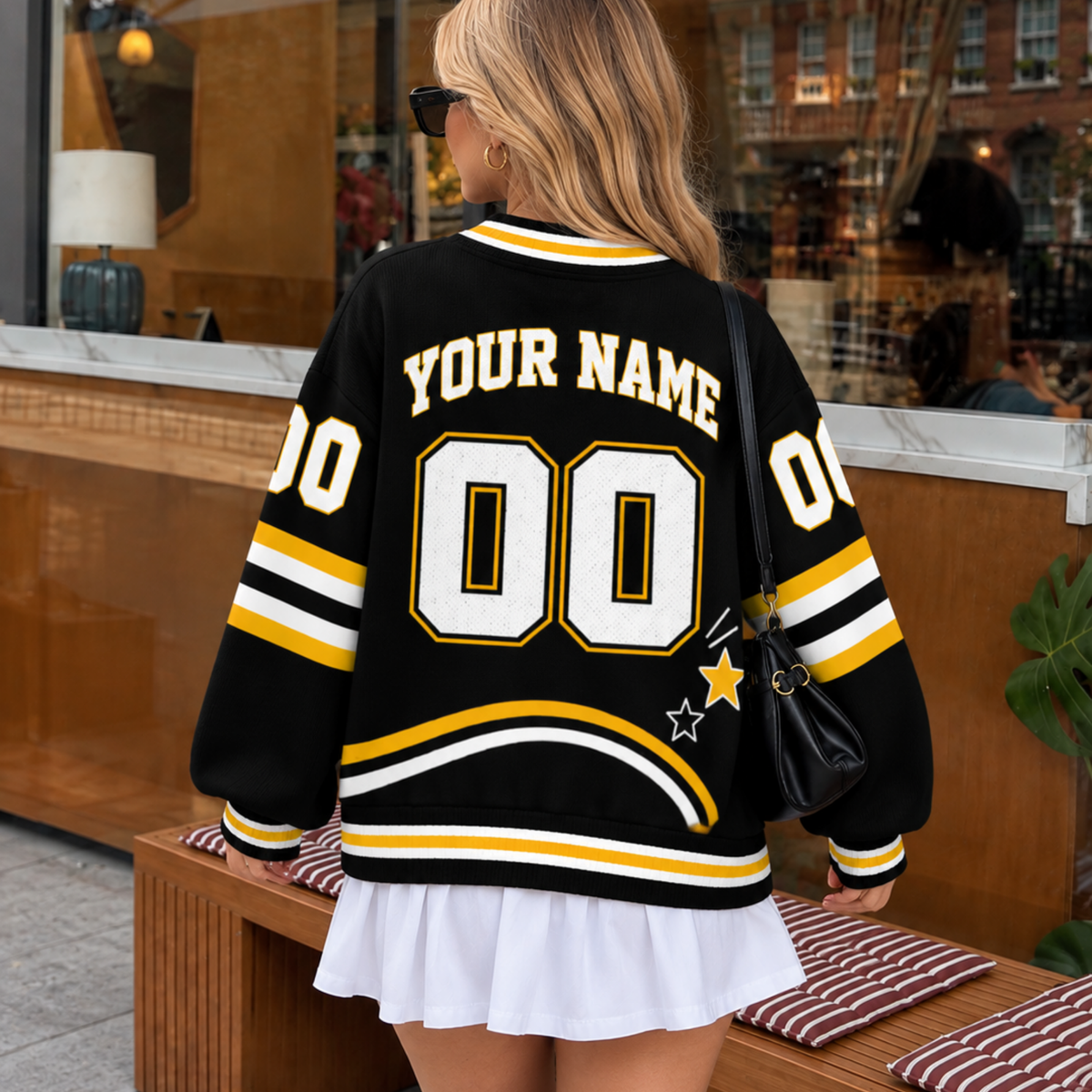 Custom Pittsburgh Varsity Football Cardigan – Custom Name & Number
