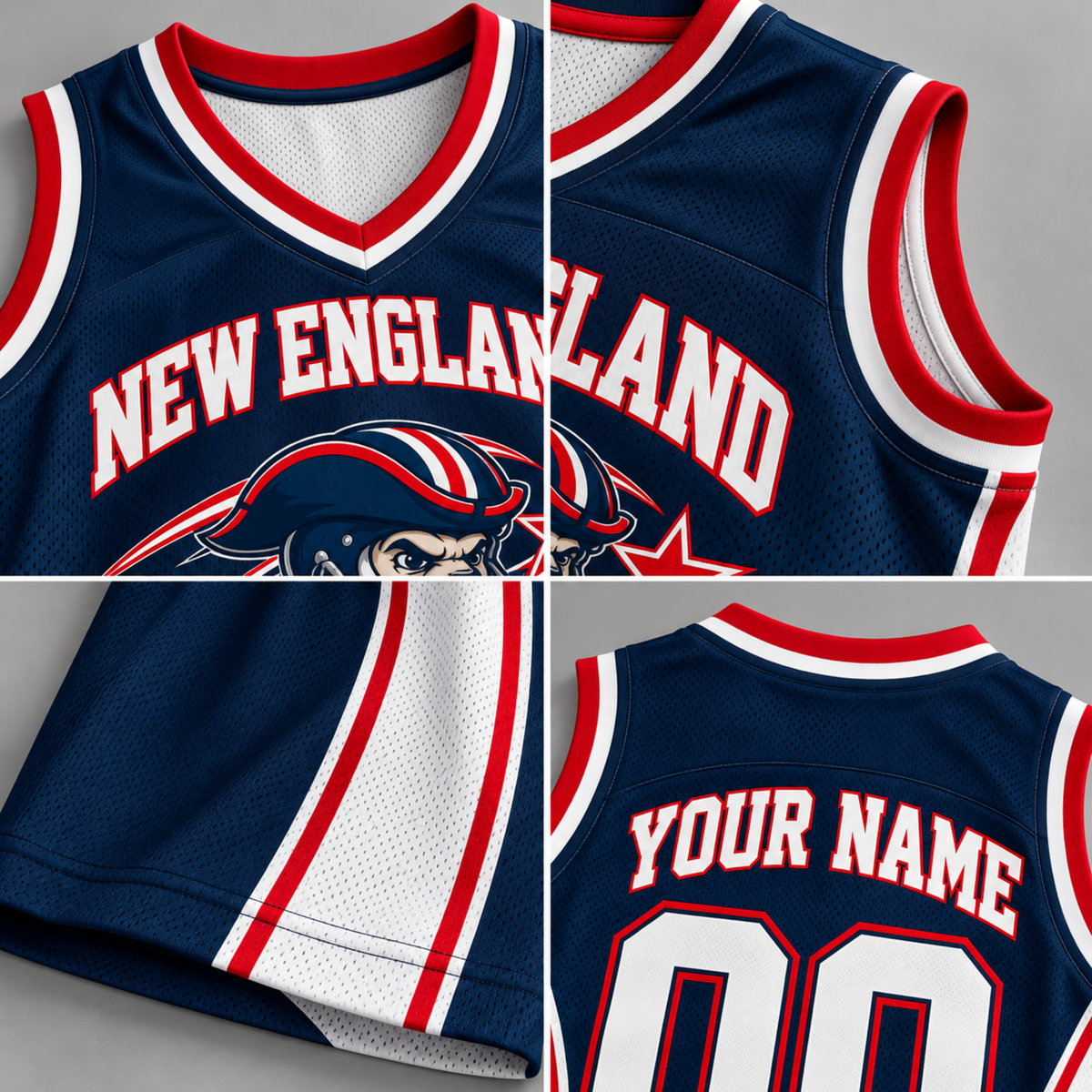New England-Inspired Custom Football Jersey Dress – Personalized Name & Number
