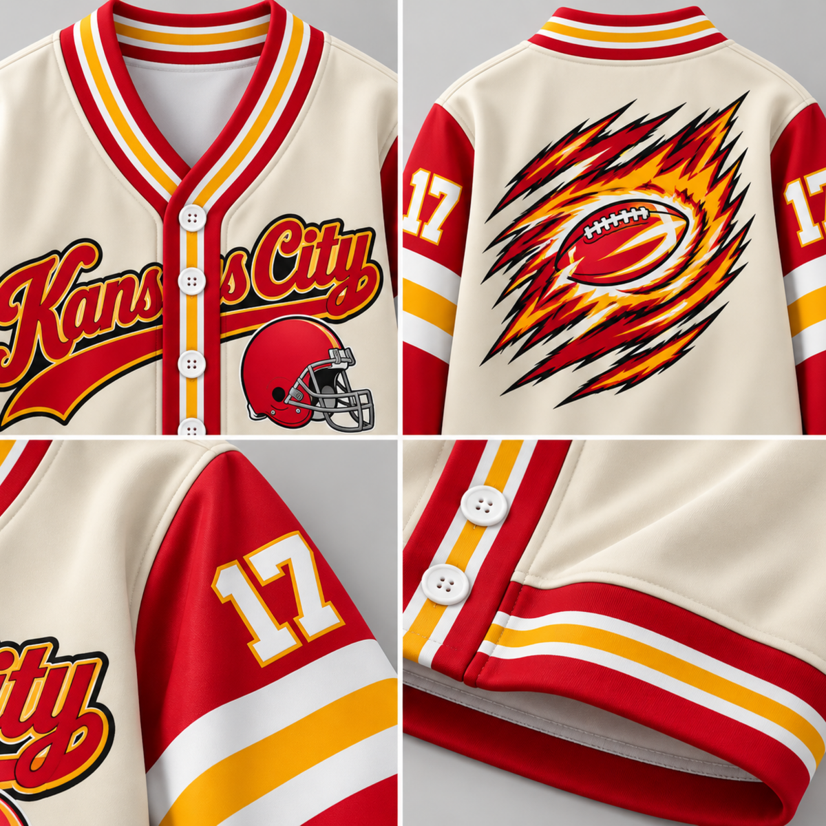 Kansas City Varsity Football Cardigan – Custom Number