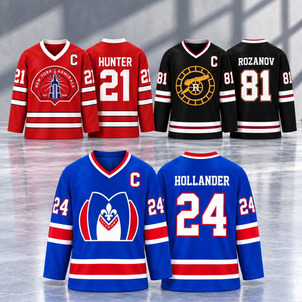 Retro Captain Custom Long-Sleeve Hockey Jersey – Personalized Name & Number