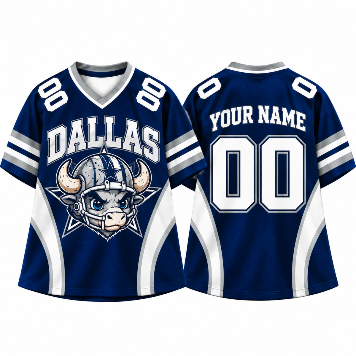 Personalized Dallas Football Jersey, Custom Name & Number, Gift for Her, Him or Dad