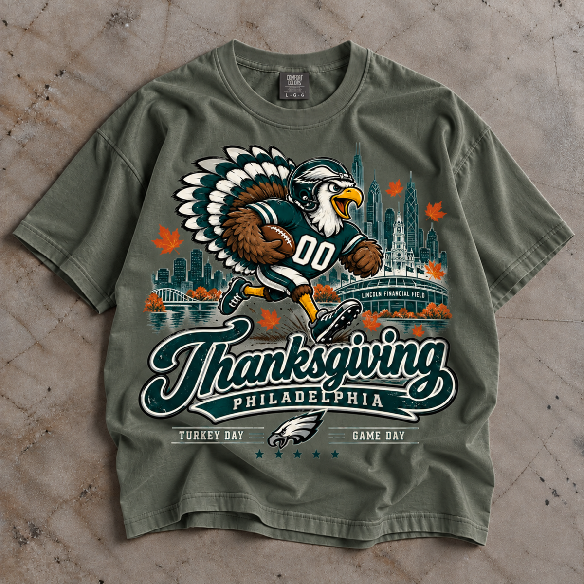 Thankgivings Philly Football Comfort Colors T-shirt