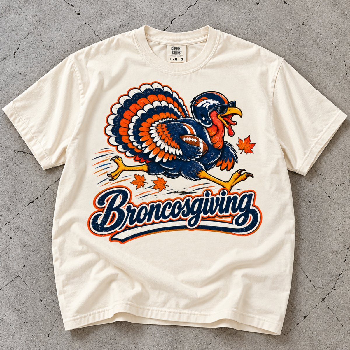 Broncogivings Football Comfort Colors T-shirt