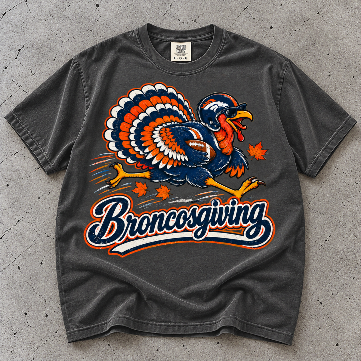 Broncogivings Football Comfort Colors T-shirt