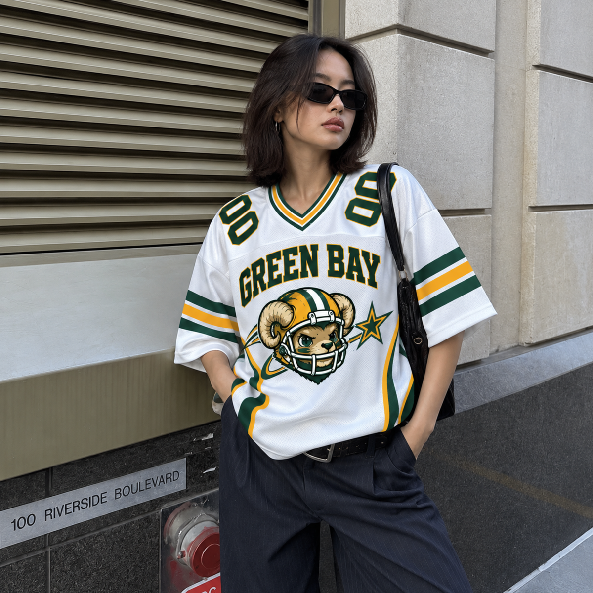 Green Bay-Inspired Custom Football Jersey – Personalized Name & Number
