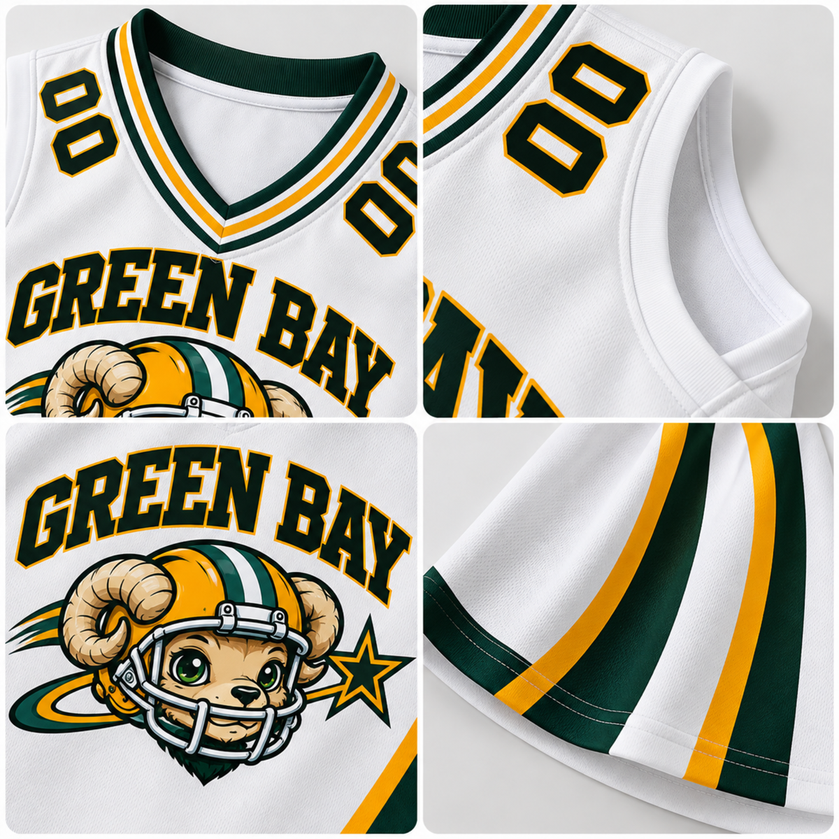 Green Bay-Inspired Custom Football Jersey Dress – Personalized Name & Number