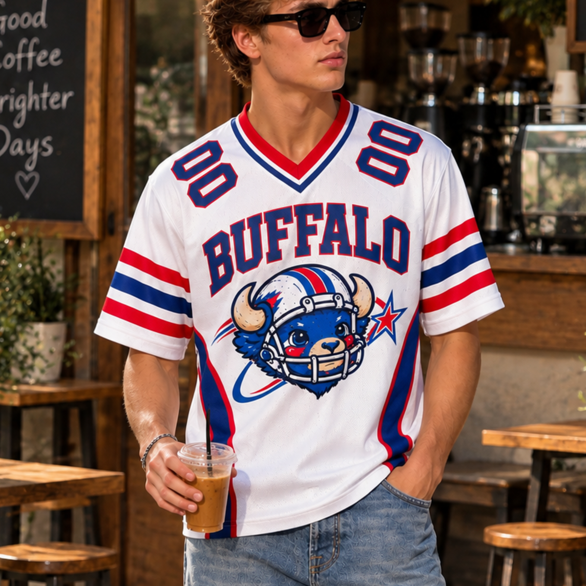 Personalized Buffalo Football Jersey, Custom Name & Number, Gift for Her, Him or Dad