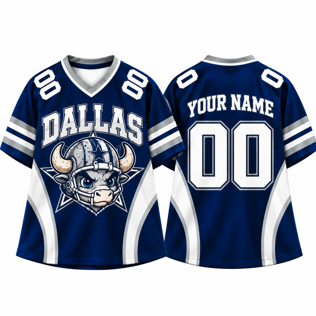 Personalized Dallas Football Jersey, Custom Name & Number, Gift for Her, Him or Dad