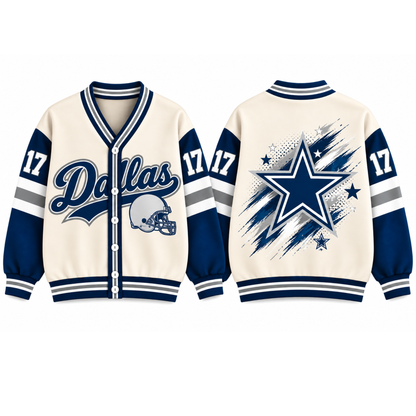 Custom Dallas Game Day Knit Cardigan – Personalized Number
