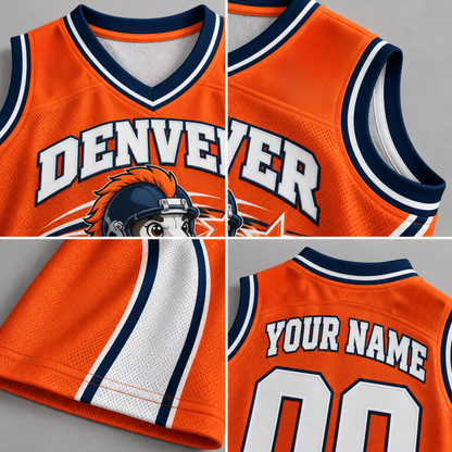 Denver-Inspired Custom Football Jersey Dress – Personalized Name & Number