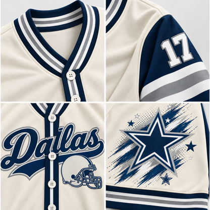 Custom Dallas Game Day Knit Cardigan – Personalized Number