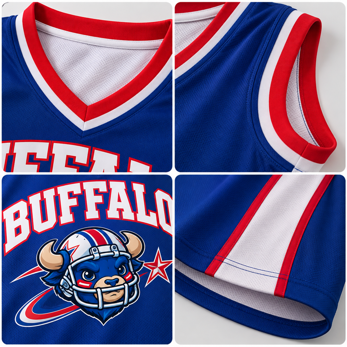Custom Buffalo Football Jersey Dress, Personalized Name & Number Game Day Outfit