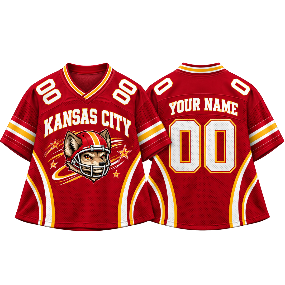 Custom KC Football Jersey – Personalized Name & Number