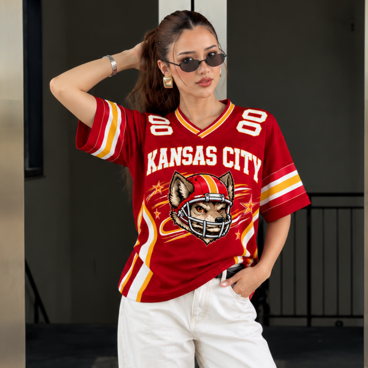 Custom KC Football Jersey – Personalized Name & Number