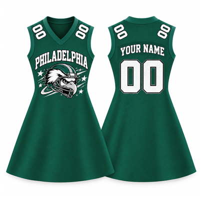 Philadelphia Football Jersey Dress – Custom Name & Number