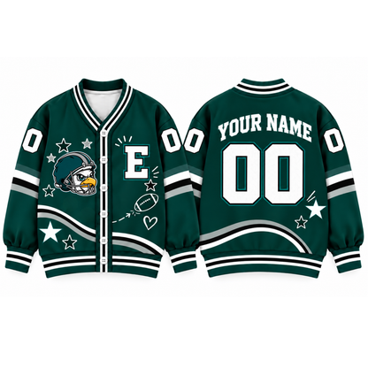 Custom Philadelphia Varsity Football Cardigan – Custom Name & Number