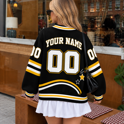 Custom Pittsburgh Varsity Football Cardigan – Custom Name & Number