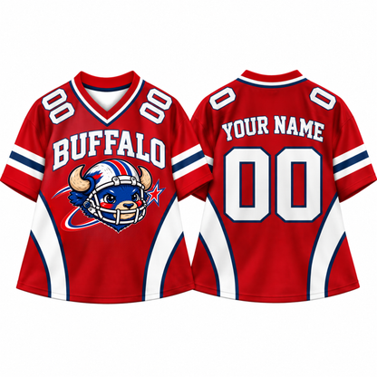 Personalized Buffalo Football Jersey, Custom Name & Number, Gift for Her, Him or Dad