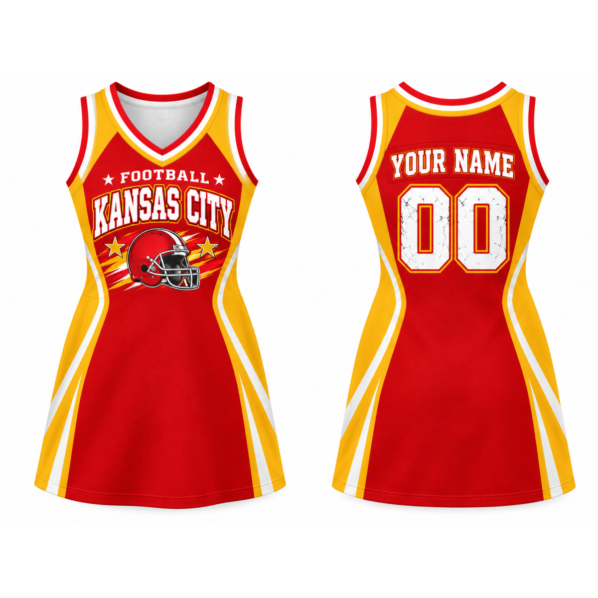 Kansas City Football Jersey Dress – Custom Name & Number