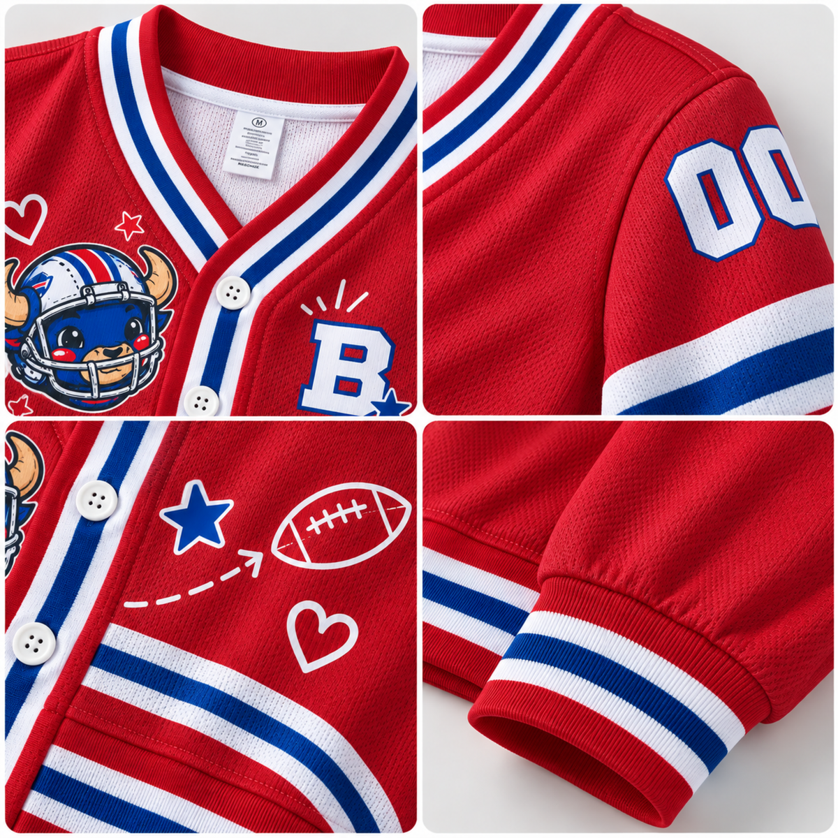 Personalized Buffalo Football Cardigan, Buffalo Game Day Sweater, Matching Football Couple Gift