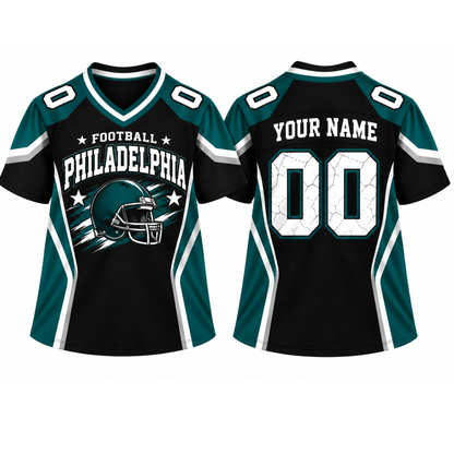 Philadelphia-Inspired Football Jersey – Custom Name & Number