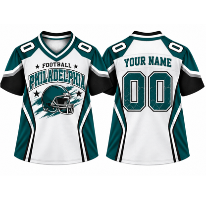 Philadelphia-Inspired Football Jersey – Custom Name & Number