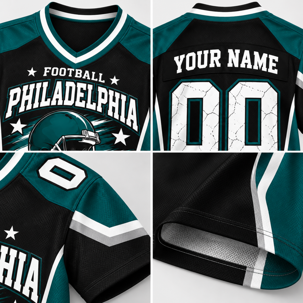 Philadelphia-Inspired Football Jersey – Custom Name & Number