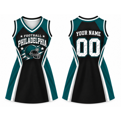 Philadelphia-Inspired Football Jersey Dress – Custom Name & Number