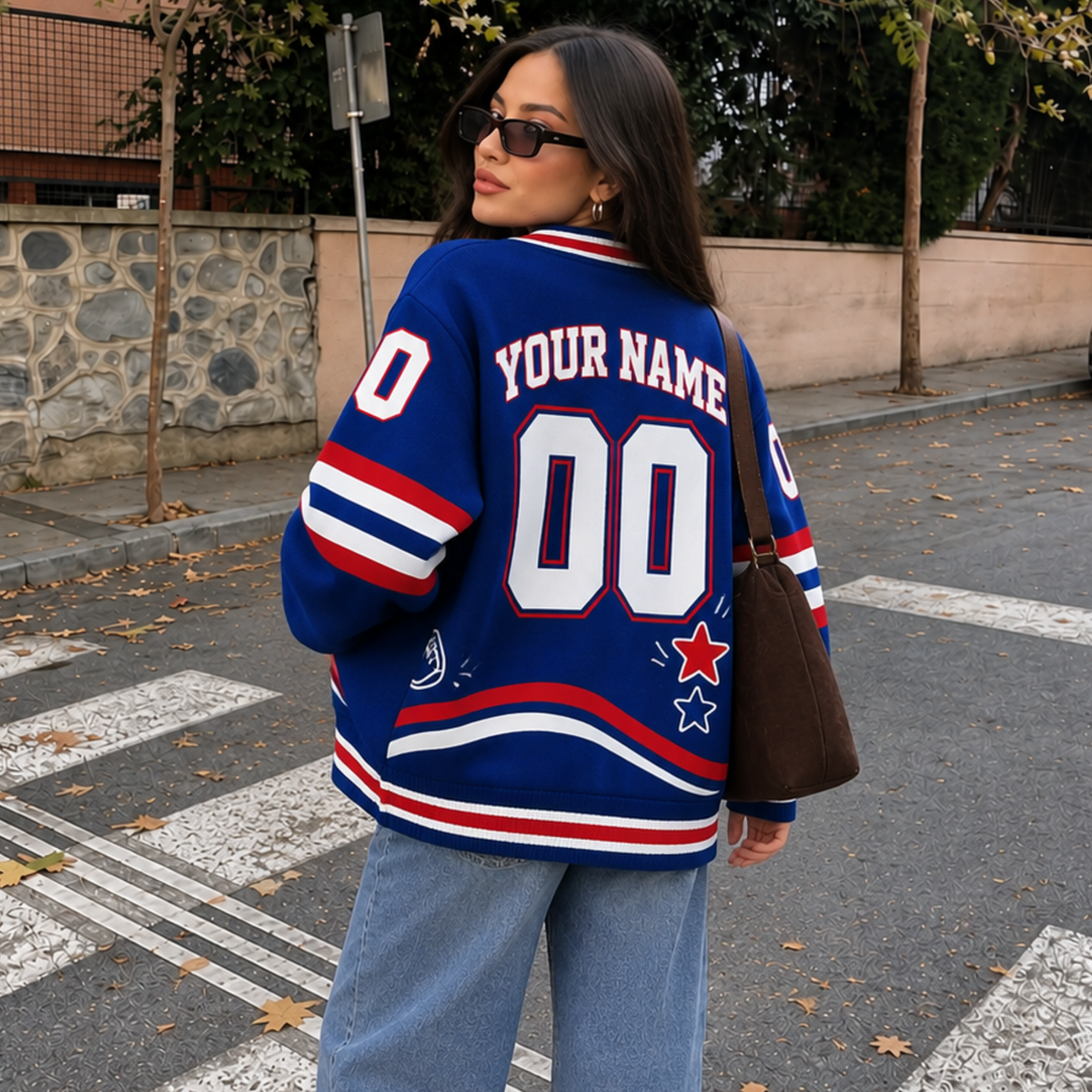Personalized Buffalo Football Cardigan, Buffalo Game Day Sweater, Matching Football Couple Gift