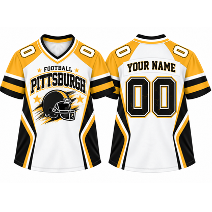 Custom Pittsburgh Football Jersey – Personalized Name & Number