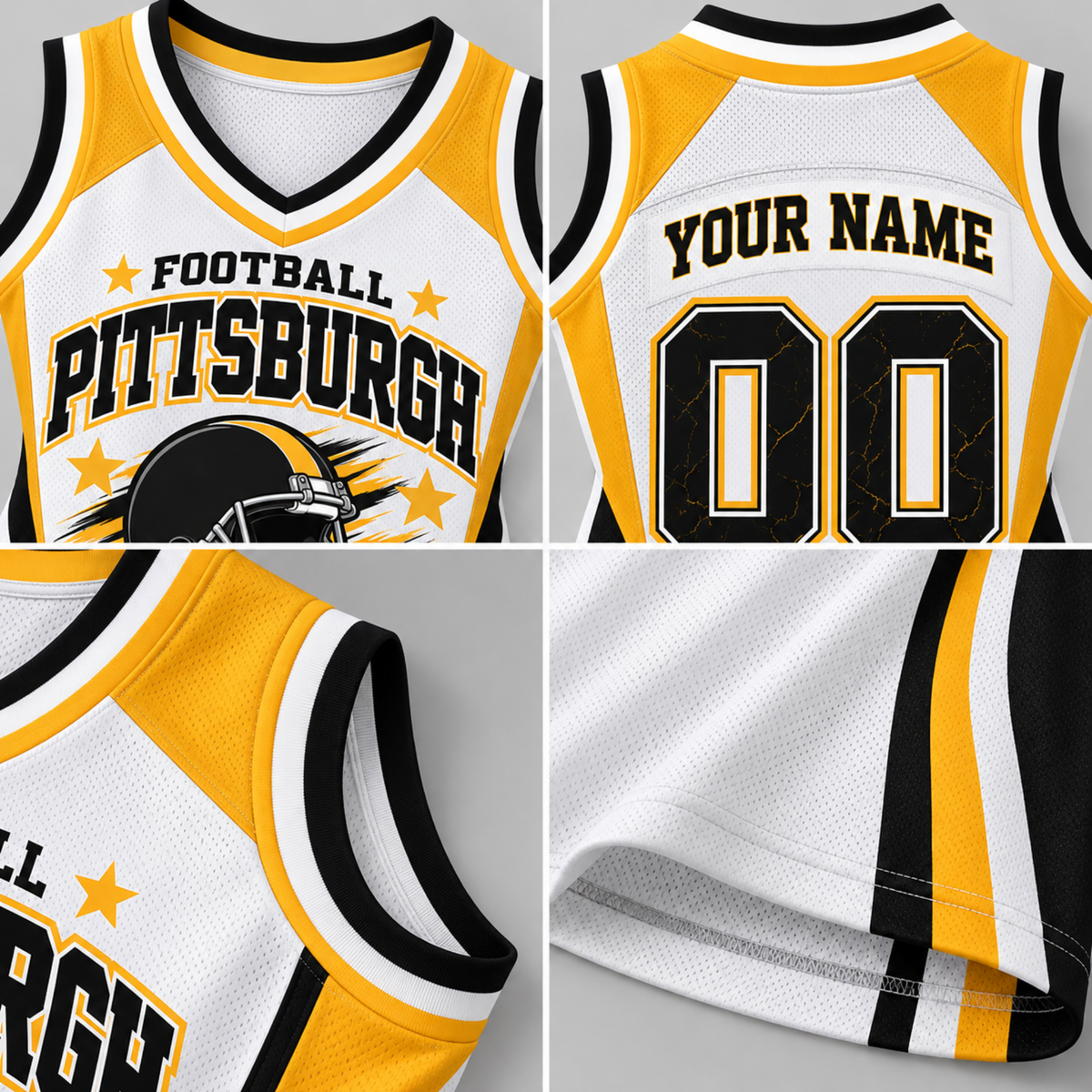 Pittsburgh-Inspired Custom Football Jersey Dress – Personalized Name & Number