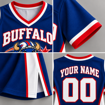 Buffalo-Inspired Custom Football Jersey Dress – Personalized Name & Number