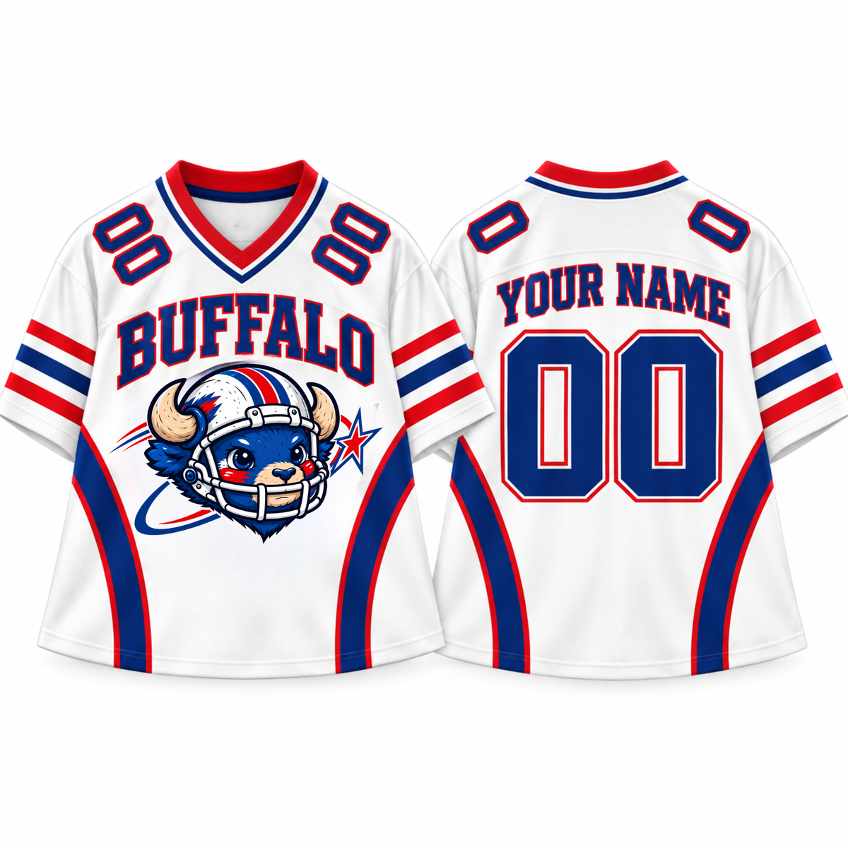 Personalized Buffalo Football Jersey, Custom Name & Number, Gift for Her, Him or Dad