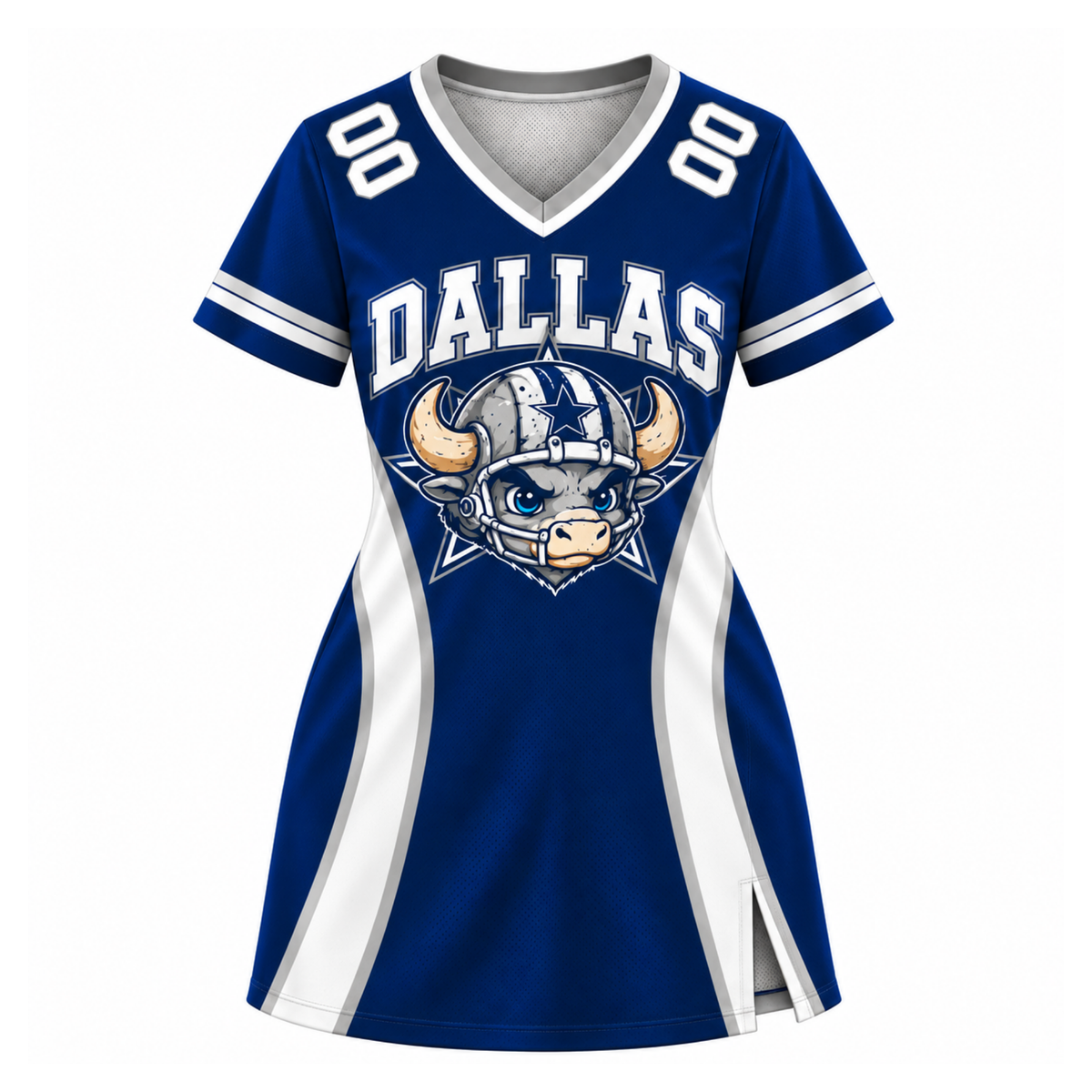 Dallas-Inspired Custom Football Jersey Dress – Personalized Name & Number