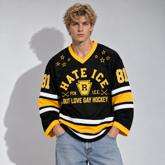 Hate Ice But Love Gay Hockey, Hockey Romance Inspired Jersey
