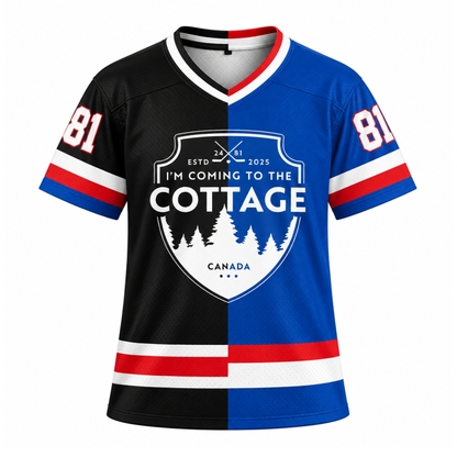 I'm Coming To The Cottage Football Jersey, Romance Hockey Jersey
