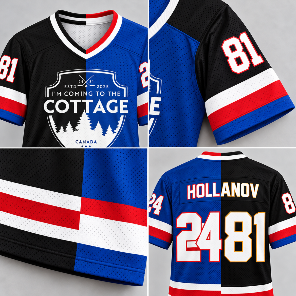 I'm Coming To The Cottage Football Jersey, Romance Hockey Jersey