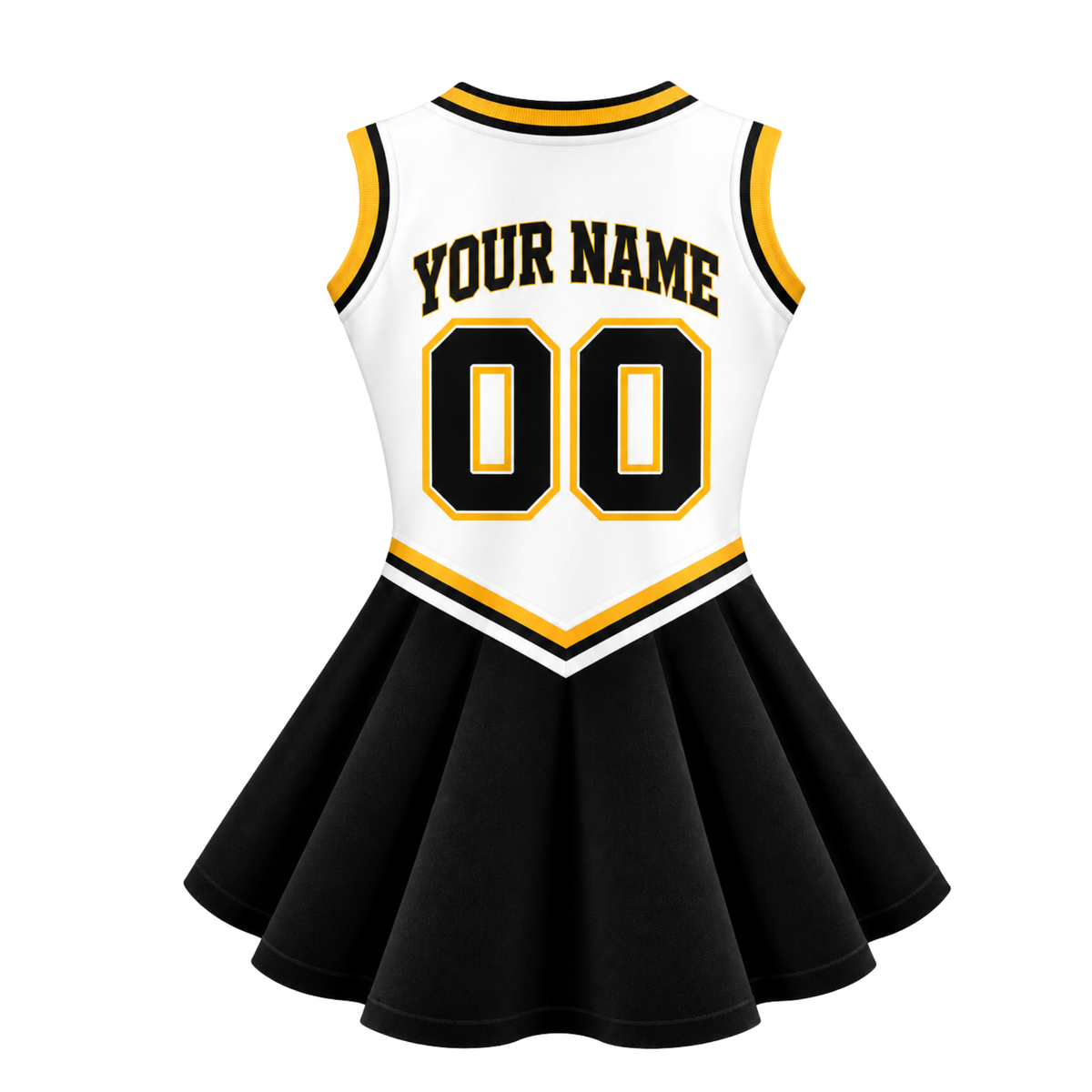 Pittsburgh-Inspired Kids Custom Football Cheer Dress – Personalized Name & Number