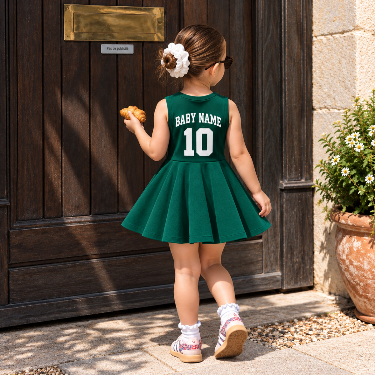 Philadelphia-Inspired Kids Custom Football Jersey Dress – Personalized Name & Number
