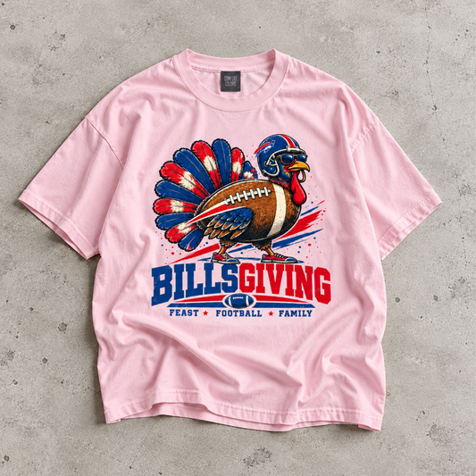 Billsgiving Turkey Football Comfort Colors T-shirt