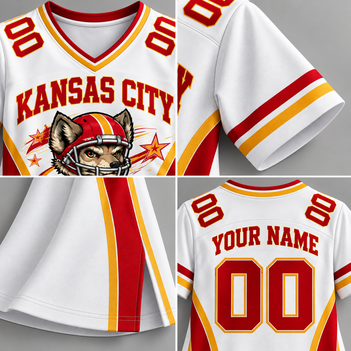 Kansas City-Inspired Custom Football Jersey Dress – Personalized Name & Number