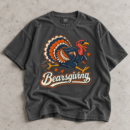 Bearsgiving Chicago Football Shirt, Bear Turkey Day Graphic Tee