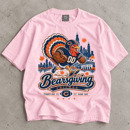 Bearsgiving Shirt, Chicago Football Turkey Comfort Colors T-shirt