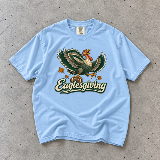 Eaglegivings Shirt Football Turkey Comfort Colors T-shirt