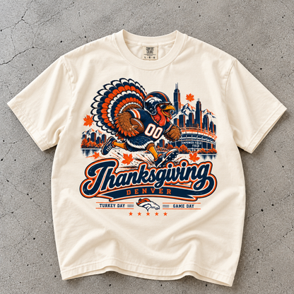 Thankgivings Denver Football Comfort Colors T-shirt