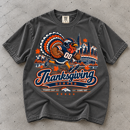 Thankgivings Denver Football Comfort Colors T-shirt