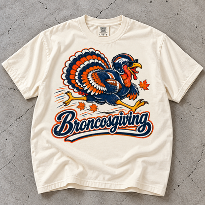 Broncogivings Football Comfort Colors T-shirt
