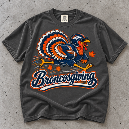Broncogivings Football Comfort Colors T-shirt