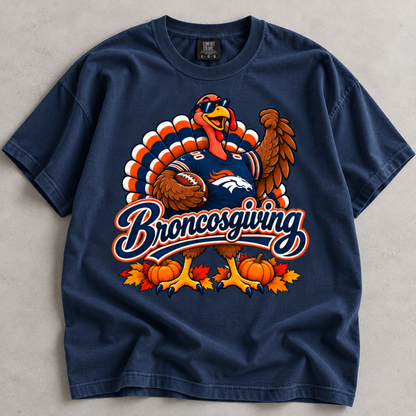 Broncogivings Football Comfort Colors T-shirt 2