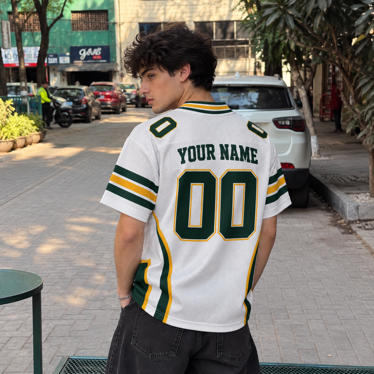 Green Bay-Inspired Custom Football Jersey – Personalized Name & Number